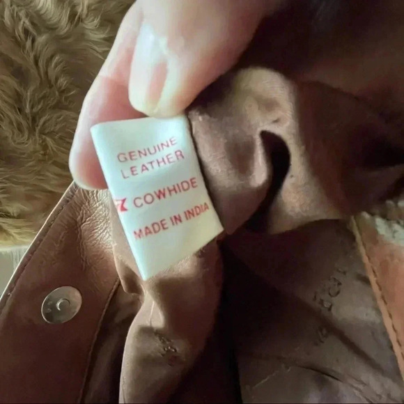 East West Tan Leather Boho Fringe Shoulder Bag Purse Snap Closure Vintage - Picture 4 of 16